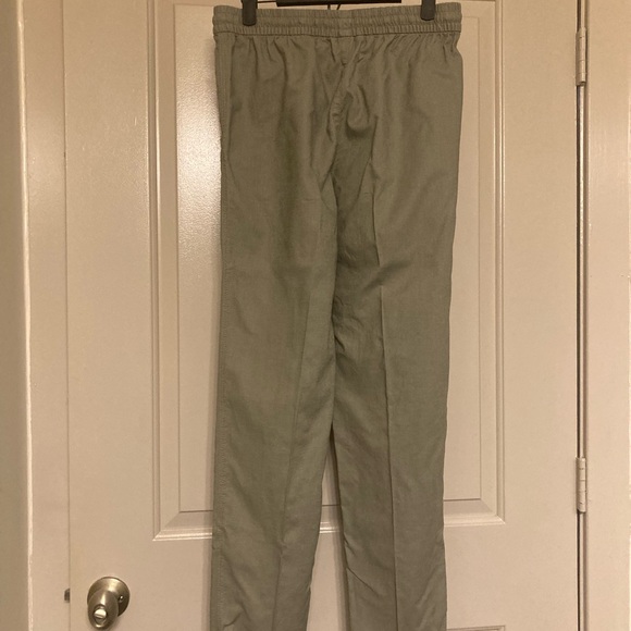 H & M green linen blend pants, size small - Picture 5 of 5